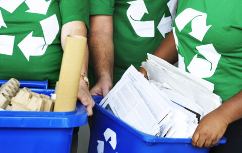 Environmentalists recycling for world environment day
