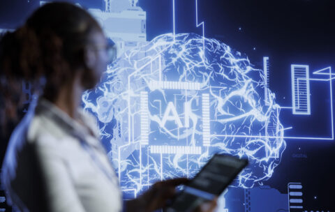 Computer scientist updating AI systems