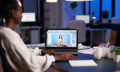 Creative african american retoucher working at design production