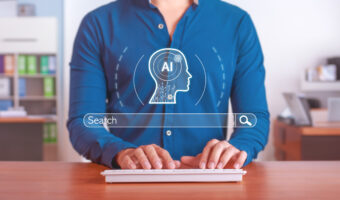 Search engine with AI to improve and optimize data search. AI-enabled search engine and chat bar.