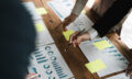 Group of young asian business brainstorm meeting presentation, d